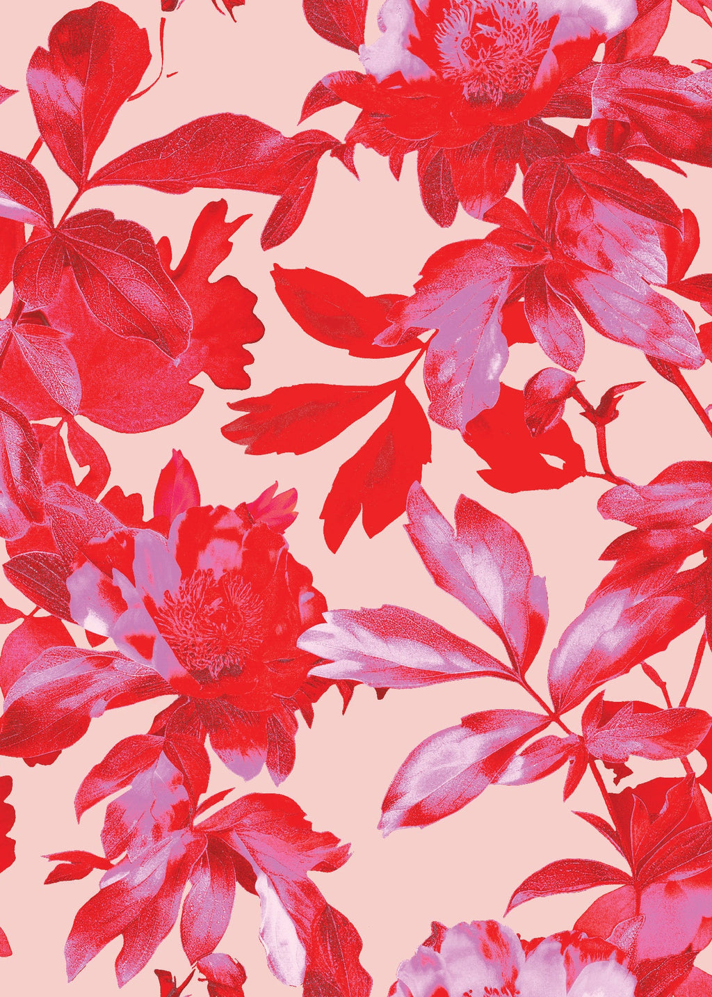 Details of the Red Hibiscus floral print