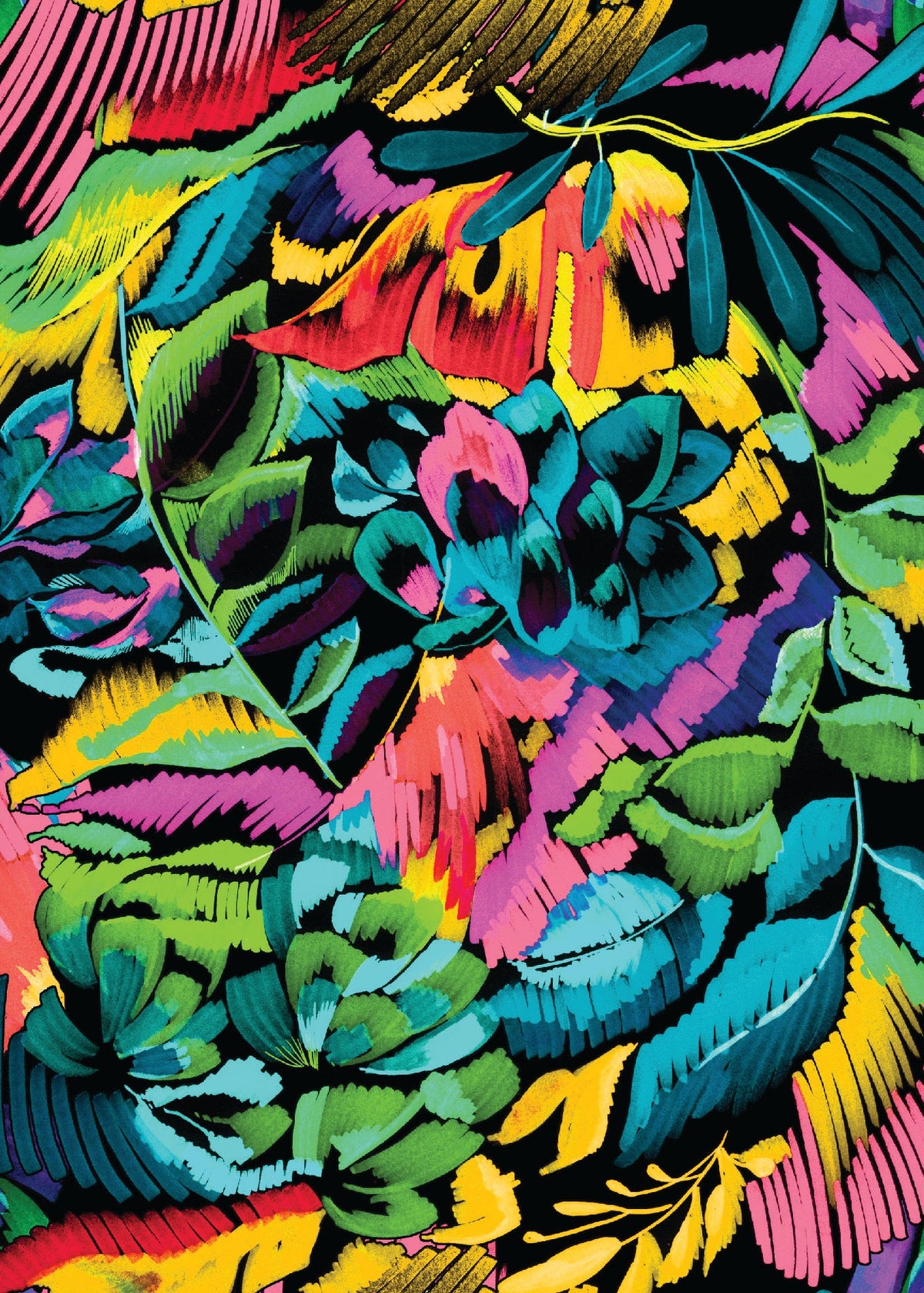 Image of the details of the multi color floral print
